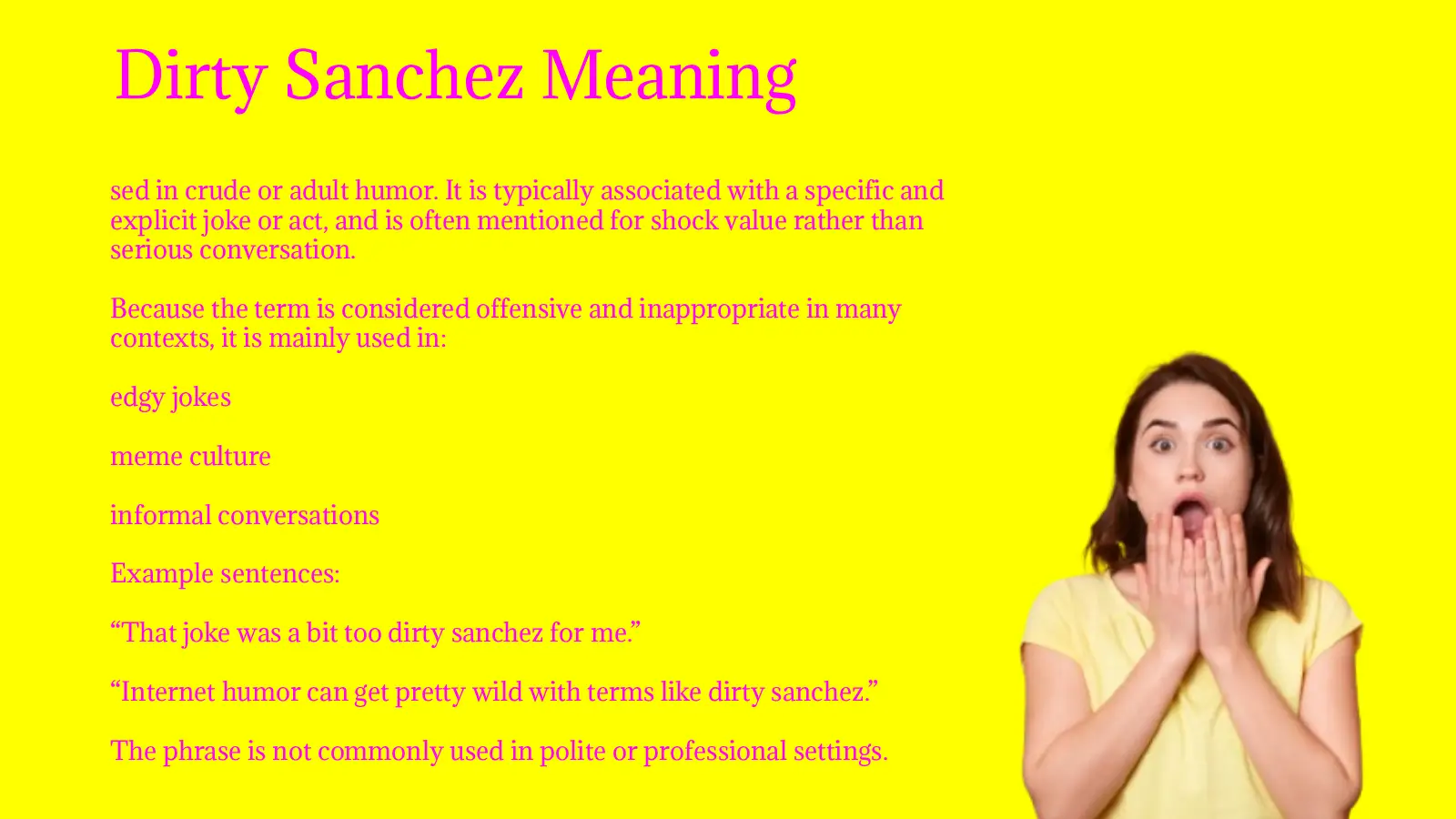 Dirty Sanchez Meaning