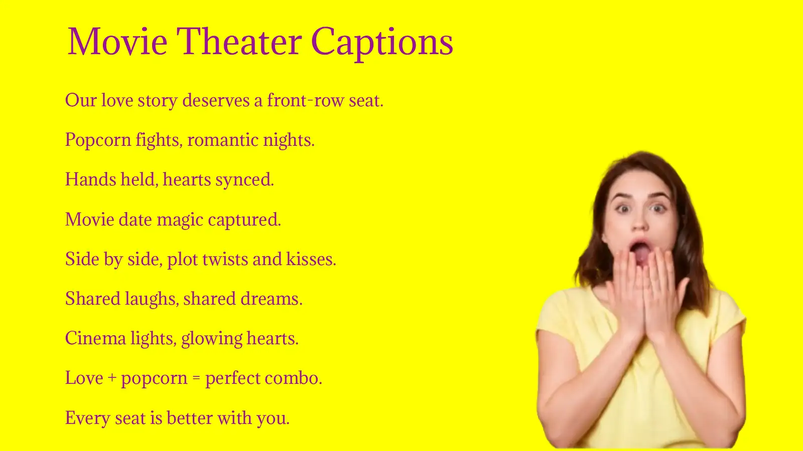 Movie Theater Captions for Instagram