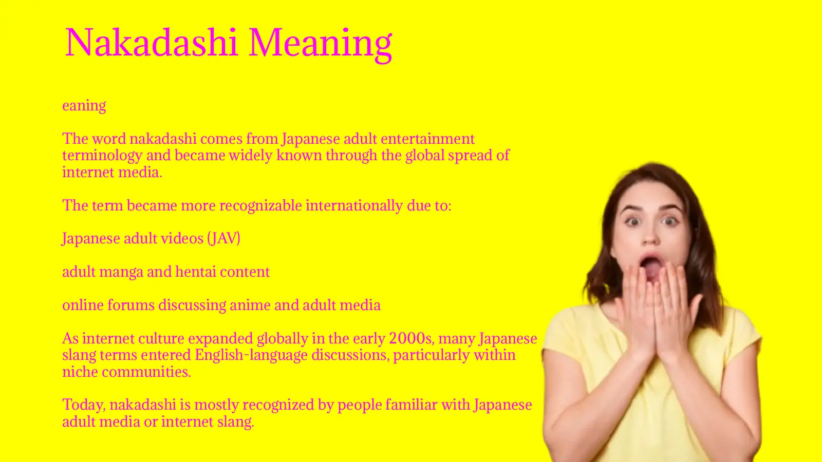 Nakadashi Meaning